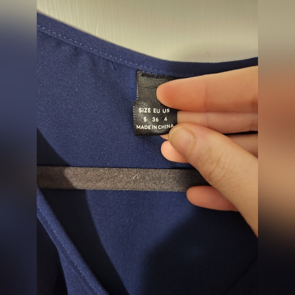 Dressy Flowy Faux Wrap Dress - Picture 8 of 8